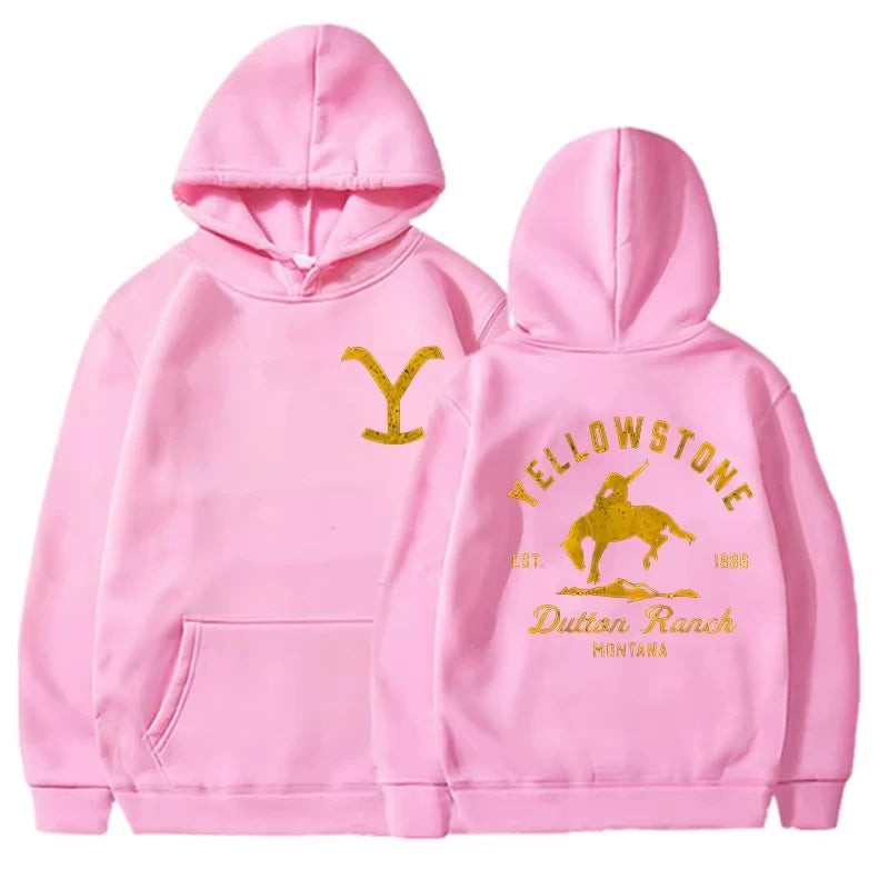 Classic Western Ranch Printed Hoodies for Men and Women - Casual Sports Outdoor Pullover Hoodie WY0171