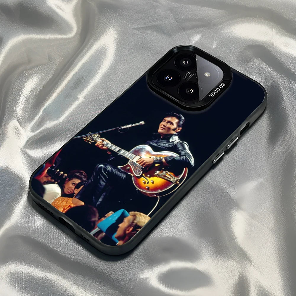 Epc Super Cool E-Elvis Presley Phone Case IMD Phone Case For IPhone 16 15 14 13 12 11 Pro Max Plus Color Silver Cover