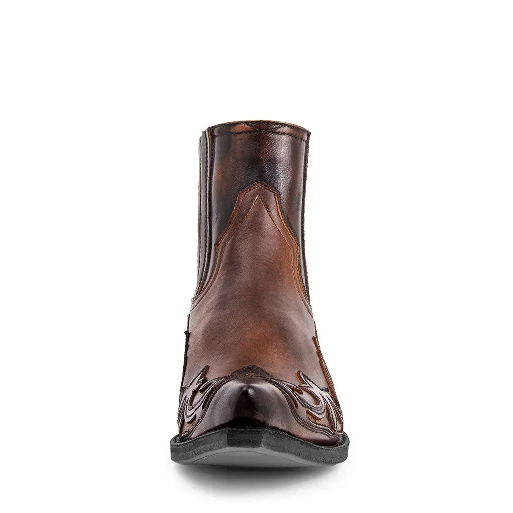 New Men's Boot Handmade Wedge Ankle Boots for Men Western Cowboy Boots Unisex Men's Leather Shoes Hard-Wearing