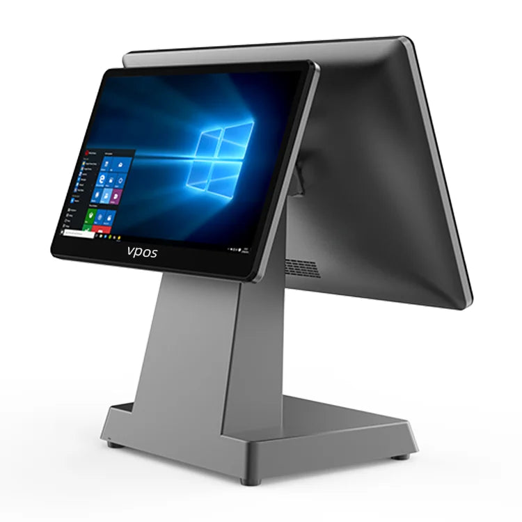 Système de point de vente à double écran tactile de 15,6 pouces, Machine de point de vente, systèmes tout-en-un pour les restaurants de magasin de détail, vente en gros