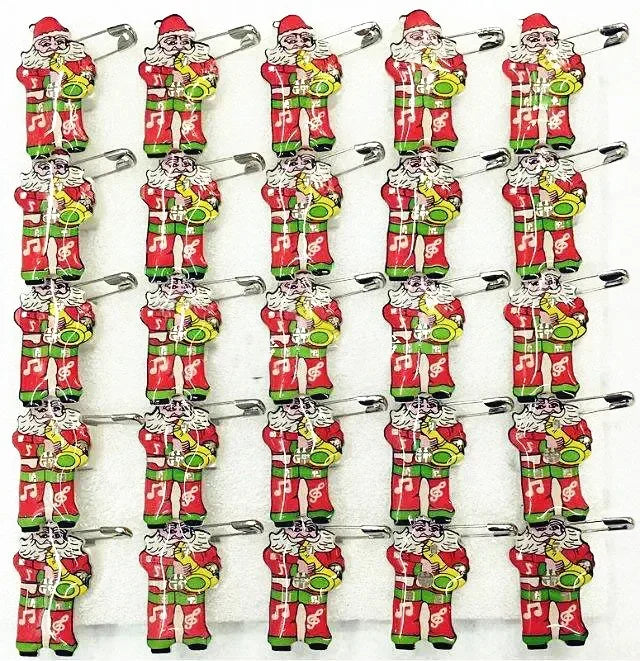 25pcs Party Love LED Flashing Brooch Pin Cartoon Light up Glow Badge Gift Cosplay Navidad Wedding Festival Halloween Christmas