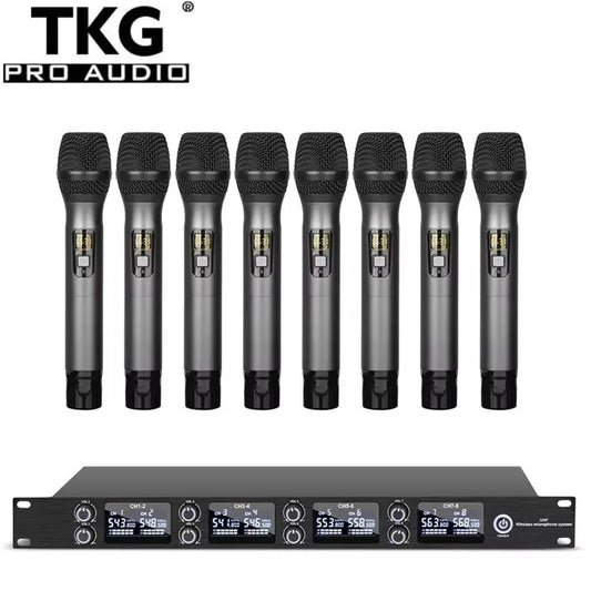 550-587mhz K-25R 8 channels outdoor uhf  karaoke singing performance sound system wireless microphone system professional
