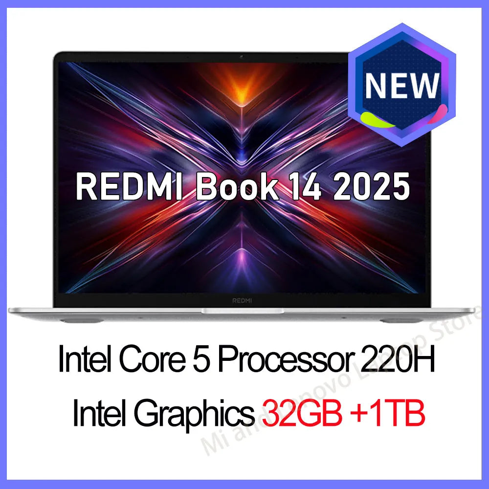 【World Premiere】Xiaomi REDMI Book 14 2025 NEW Intel Core 5 220H 32G+1TB 2.8K 120Hz Screen