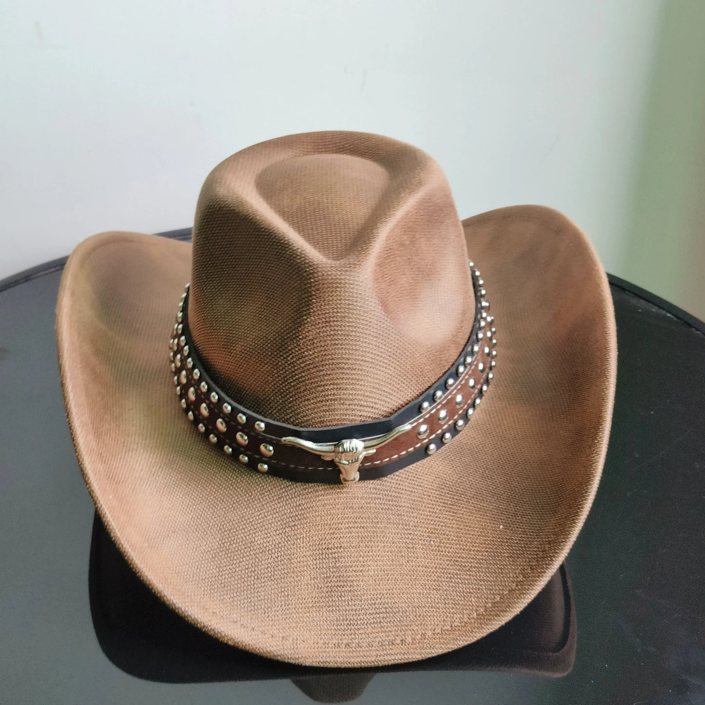 Faux Leather Western Cowboy Hats Men Women retro cowboy hats big brim cowgirl hat knight hat men chapeau ковбойская