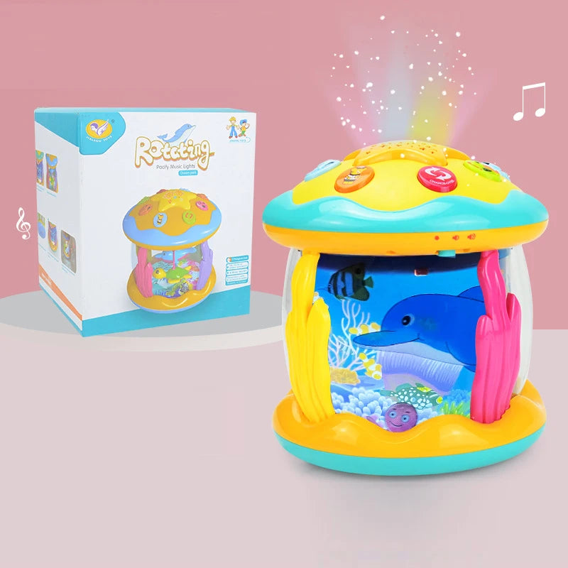 Jouets pour bébés de 1 à 3 ans, projecteur rotatif lumineux océanique, jouets musicaux, jouets sensoriels éducatifs précoces Montessori pour tout-petits, cadeaux