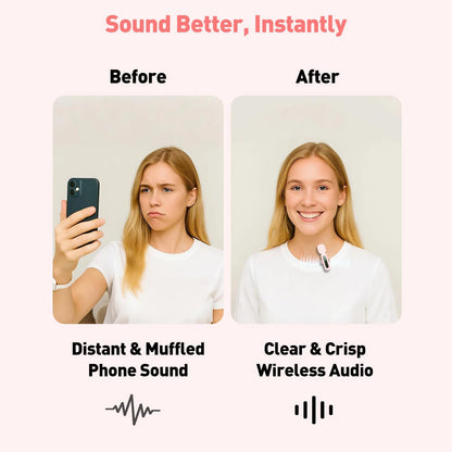 Microphone Lavalier sans fil pour iPhone Android PC enregistrement Audio vidéo suppression du bruit micros à clipser pour Tiktok en direct YouTube