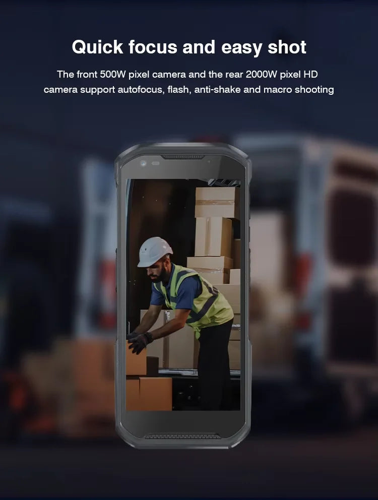 Rugged PDA Android 13 OS 5.5-Inch 6G RAM 64G ROM 2D Barcode Scanner 4G-LTE Wifi Hot Swap IP66 Handheld Data Collector