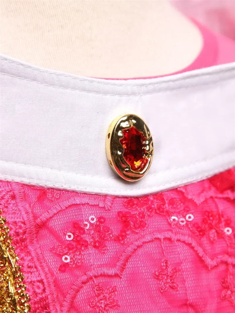 Fantasy Girls Sleeping Beauty Aurora Cosplay Princess Dress Kids Halloween Carnival Birthday Costume Party Clothing 3-10Years