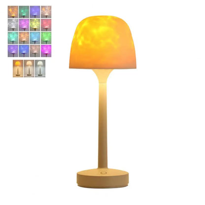 LED Night Light with Remote Control Dimmable Rechargeable LED Lamp 16 Colors Water Ripple Ambient Night Light Bedside Lamp