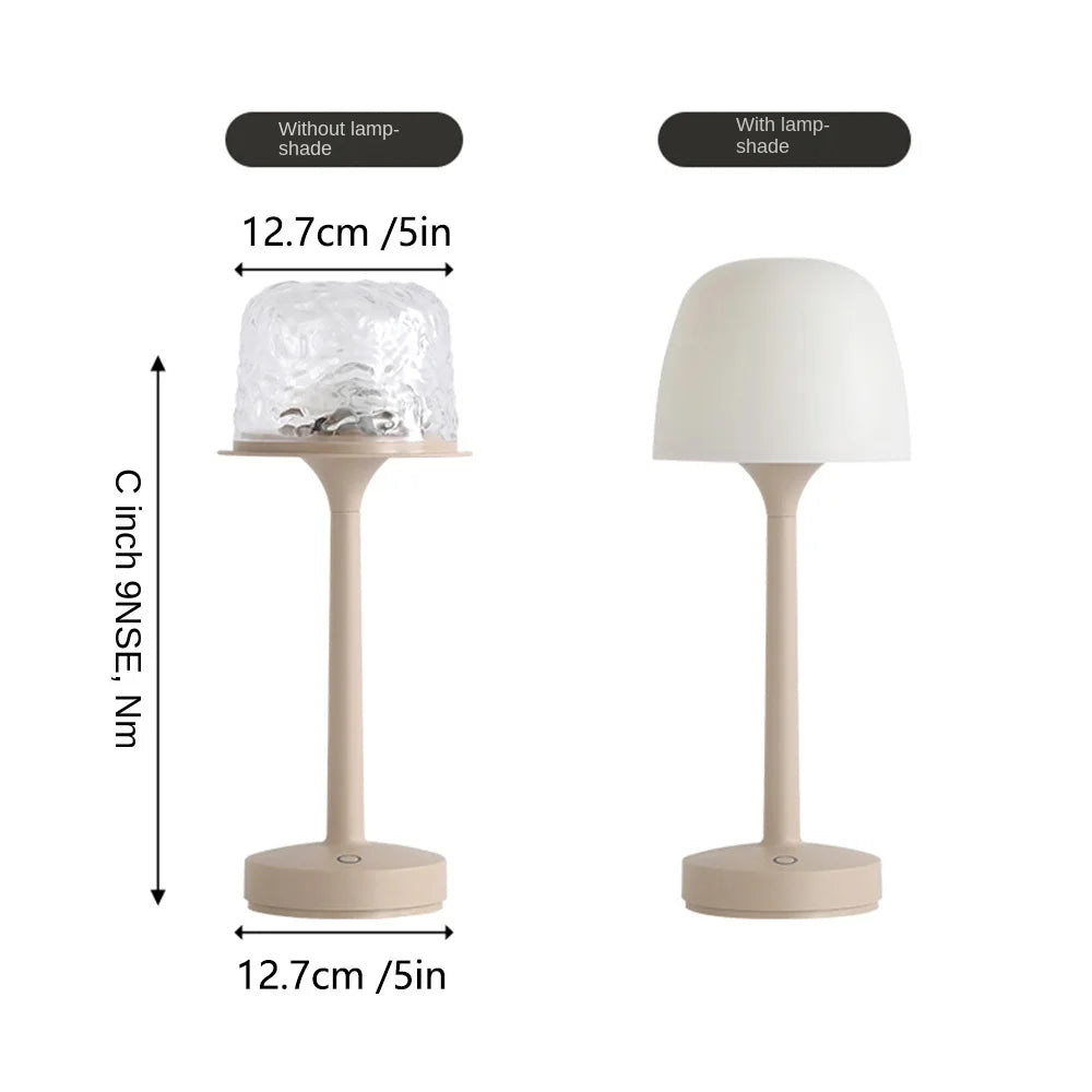 High Footed LED Atmosphere Desk Lamp Water Ripple Touch/Remote Control Projection Night Light Non-slip Bottom Romantic