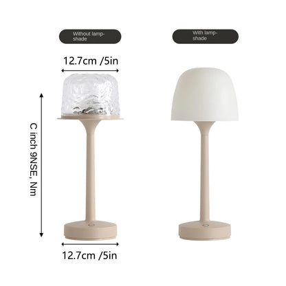 High Footed LED Atmosphere Desk Lamp Water Ripple Touch/Remote Control Projection Night Light Non-slip Bottom Romantic