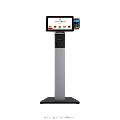 Meilleure vente MASUNG MS-S11 système de commande de kiosque en libre-Service tout en un support de sol POS kiosques de commande alimentaire paiement en libre-service