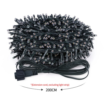 Energy Saving LED Outdoor Garden String Lights 10M 20M 30M 50M 100M Solar/EU/US Plug Charging LED Christmas Lawn Luminous Lamp