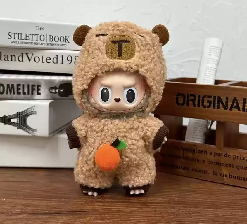 17cm Labubu  Mini Plush Toy Multiple Styles Clothing Set Labubu Outfit Accessories Trendy Play Clothing Labubu Clothes Gift