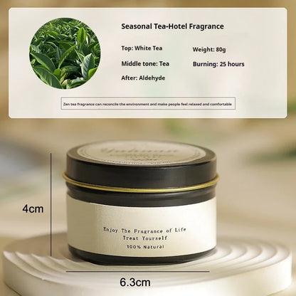 Bougies parfumées de luxe en étain noir, bougies décoratives pour la maison avec Woodwick, citronnelle, anti-moustiques, meilleur cadeau pour elle