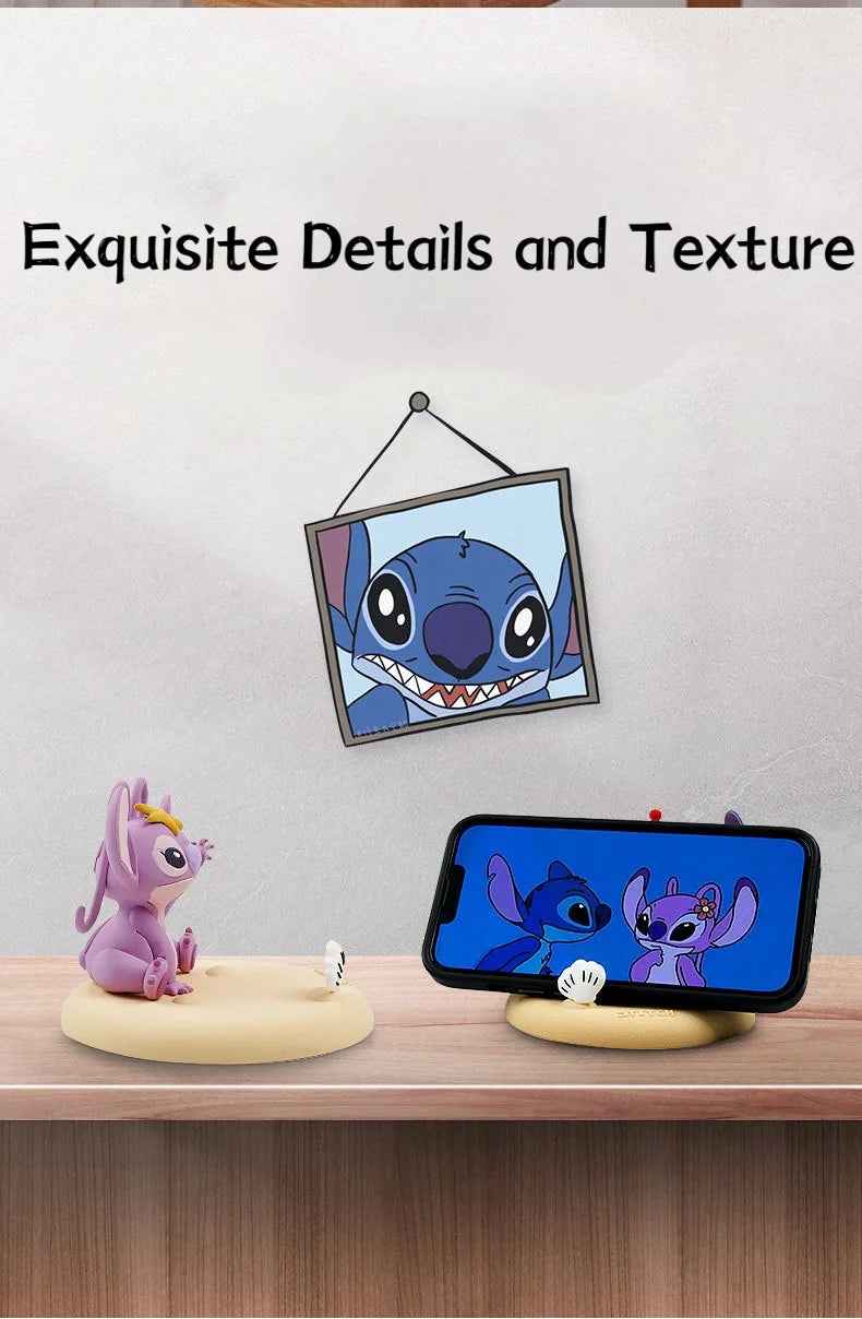 Stitch Mobile Phone Holder Decoration Ornament Creative Furniture Kawaii Environmentally Office Desktop Small Ornament Gift