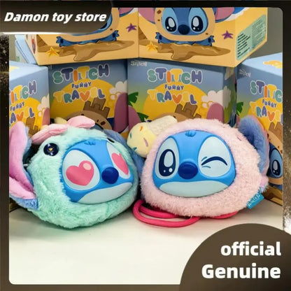 New Genuine Stitch Funny Travel Series Crossbody Bag Vinyl Face Bags Blind Box Trendy Toys Guaihaobei Stitch Mystery Box As Gift