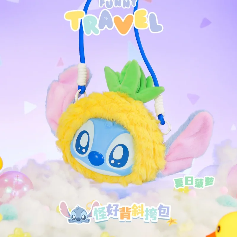 New Genuine Stitch Funny Travel Series Crossbody Bag Vinyl Face Bags Blind Box Trendy Toys Guaihaobei Stitch Mystery Box As Gift