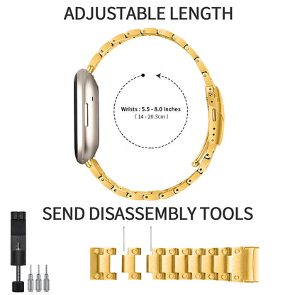 Stainless Steel Strap For Fitbit Versa 4 Sense 2 Watch Metal Wristband Loop For Fitbit Versa 3 Sense Replacement Bracelet Band