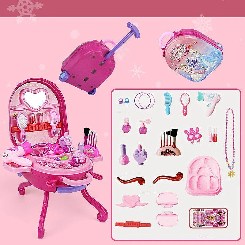 Play House Set Children's Dressing Table Toys For Girls From 6 to 10 Years Makeup Set For Girl Children's Nove Toy Birthday Gift
