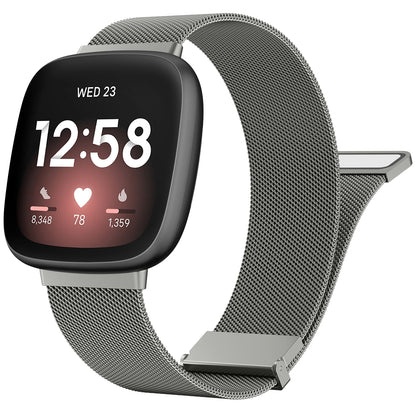 Bracelet magnétique en métal pour Fitbit Versa 3/4, bracelet de rechange milanais pour Fitbit Versa Sense/Sense 2