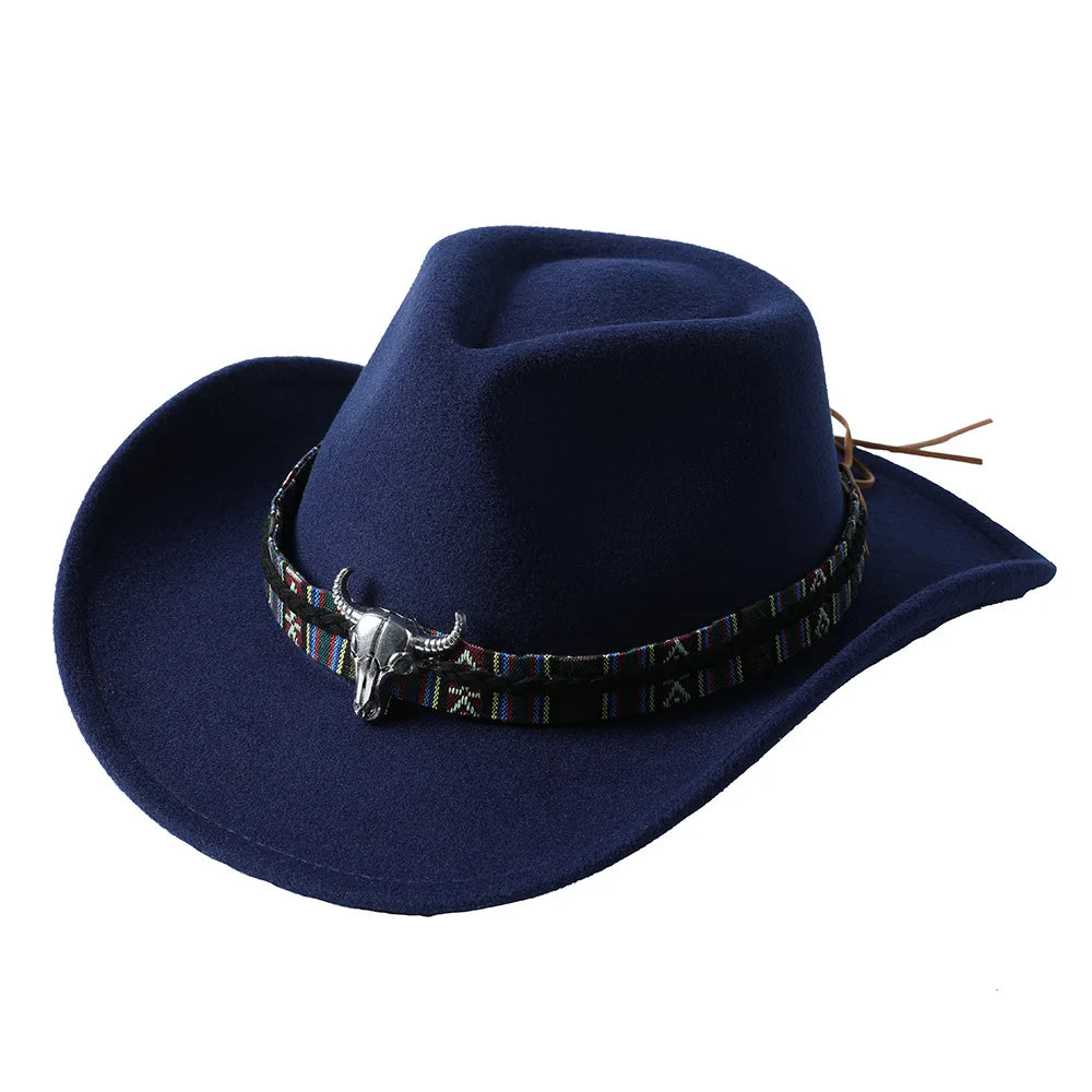 Cowboy hat various accessories cowboy hat monochrome felt hat men and women outdoor hat rider hat шляпа женская