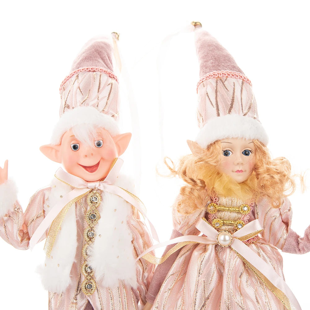 1 Pair Christmas Tree Decorations Cute Angel Doll Girl Pendant Navidad 2024 New Year Christmas Tree Ornaments Xmas Gift For Kids