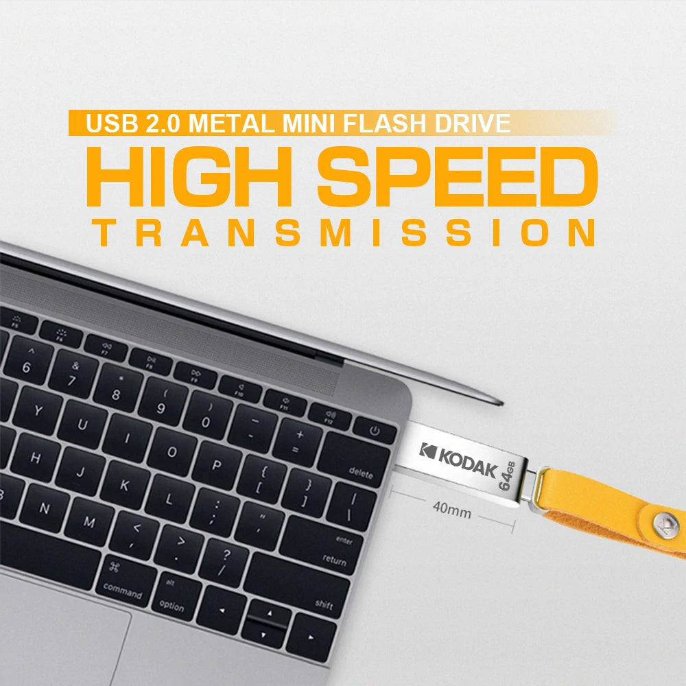 100% Original KODAK Mini metal 32GB 64GB 128GB USB Flash Drive lanyard for keys pen drive USB2.0 thumb drive