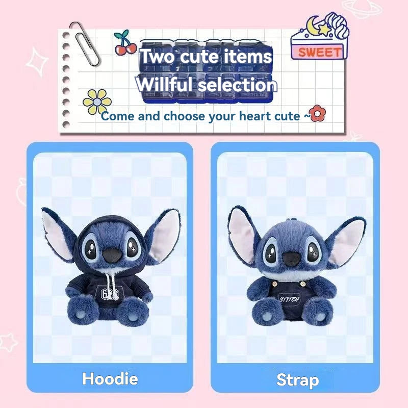 30CM Stitch Interstellar Baby Stitch Strap Pants Hoodie Wearable Plush Doll Cute Comfortable Doll Birthday Holiday Gift