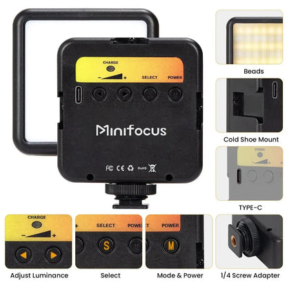 LED Photo Studio Light for Tiktok Youbute Game Live Video Fill Lighting Portable Camera Video Recording Photography Panel Lamp