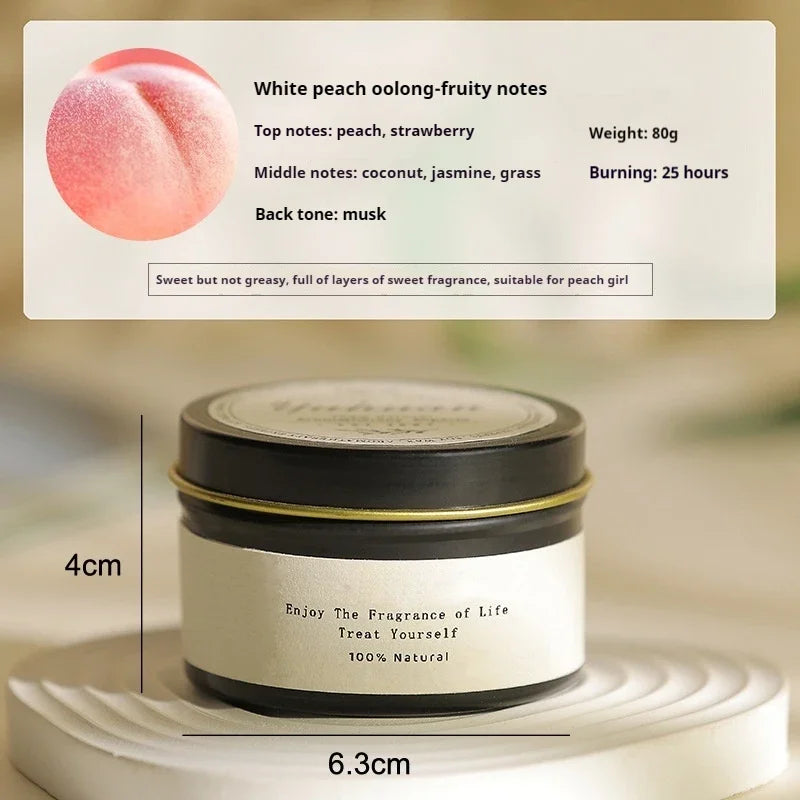 Bougies parfumées de luxe en étain noir, bougies décoratives pour la maison avec Woodwick, citronnelle, anti-moustiques, meilleur cadeau pour elle