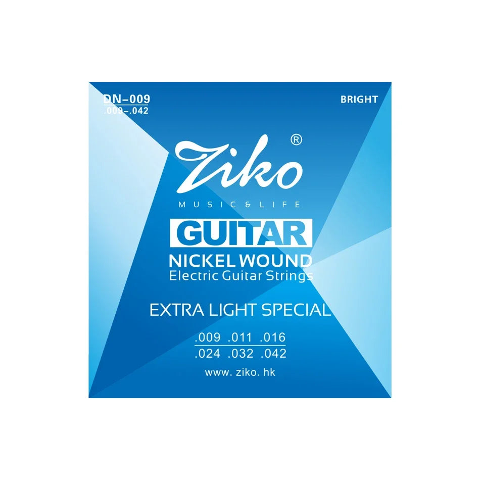 10 jeux de cordes de guitare électrique série Ziko DN, noyau Hexagonal, enroulement en alliage nickelé 009-042/010-046, vente en gros