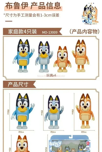 Muse Moose Bluey Family Toy Bluey And Friends Bingo Bandit Doll Doll Ornaments Children's Birthday Gift Play House Toy Ornaments