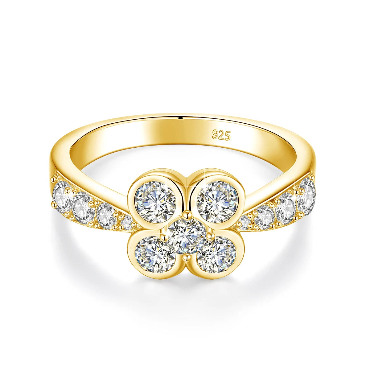 0.9CT Moissanite Ring for Women D VVS1 Round Diamond Double Halo Ring Engagement Christmas 925 Sterling Silver Wedding