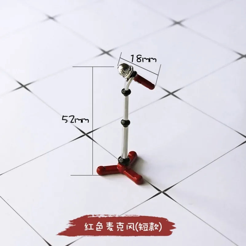 1 piece of creative simulation miniature short microphone, dollhouse accessory, miniature model toy