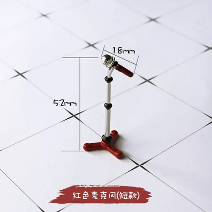 1 piece of creative simulation miniature short microphone, dollhouse accessory, miniature model toy