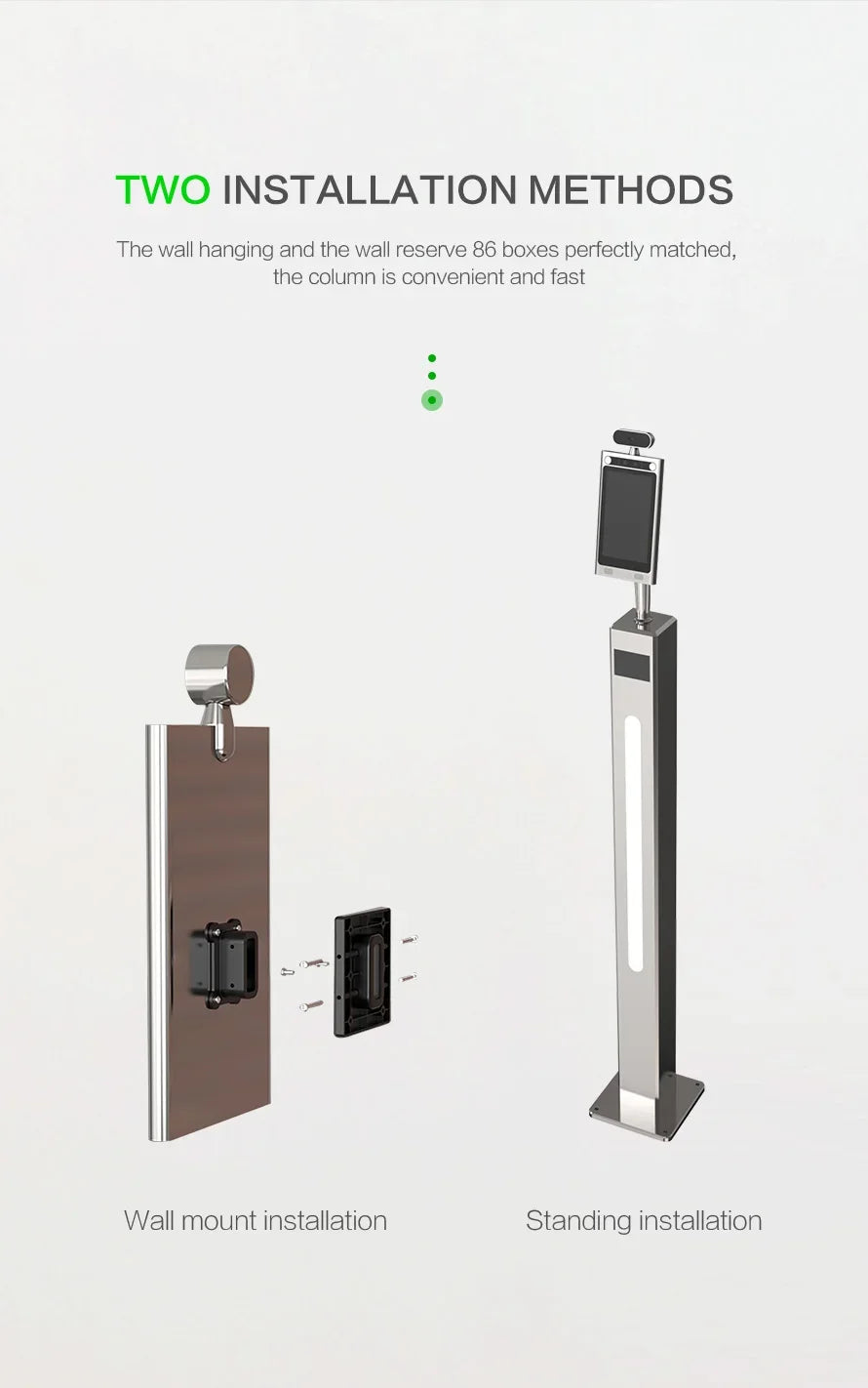 Terminal de présence de temps de reconnaissance faciale infrarouge dynamique large HD avec plate-forme de mamagement cloud