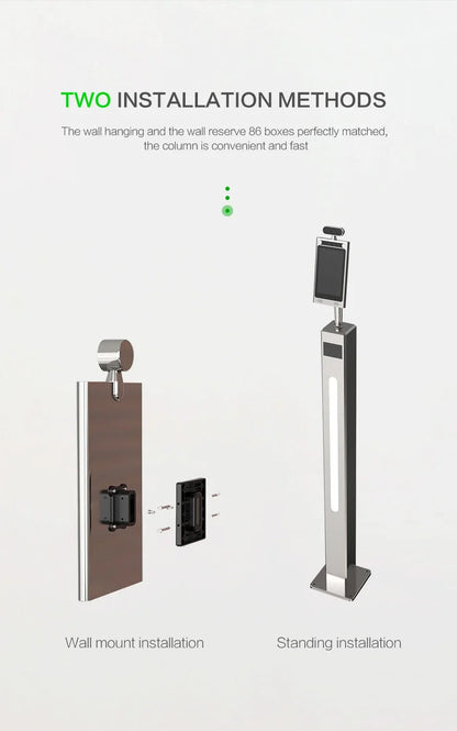 Terminal de présence de temps de reconnaissance faciale infrarouge dynamique large HD avec plate-forme de mamagement cloud