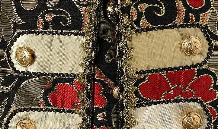 Costume victorien de luxe médiéval pour hommes, roi, prince, veste en émail, manteau, blazer imbibé, thé