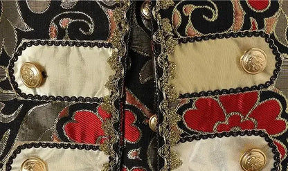 Costume victorien de luxe médiéval pour hommes, roi, prince, veste en émail, manteau, blazer imbibé, thé