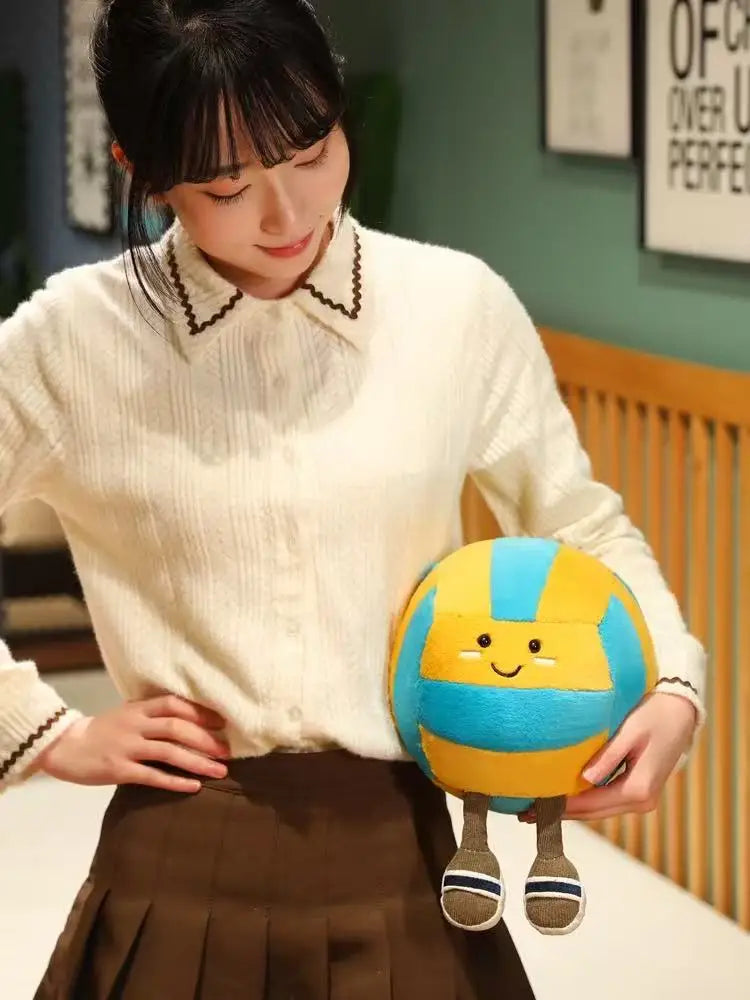 Peluche Jellycat, nouvelle poupée de volley-ball, jouet fait main, poupée de dessin animé mignon, coussin, cadeau d'anniversaire pour enfant