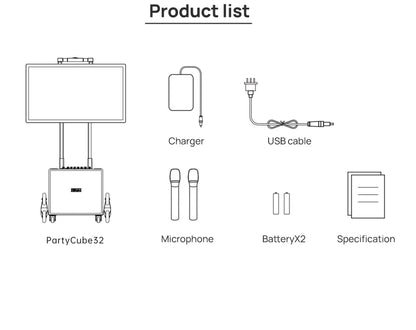 All-in-One KTV Touch Screen Wireless Smart Party Bluetooth Android System Powerful Machine Karaoke Players Speaker With Mic