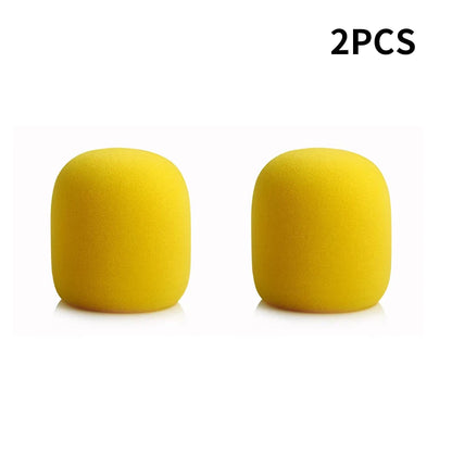 Housse de protection pour microphone sans fil, colorée, coupe-vent, anti-salive, lavable, en mousse éponge, pour la plupart des microphones (3,5 x 7 cm)