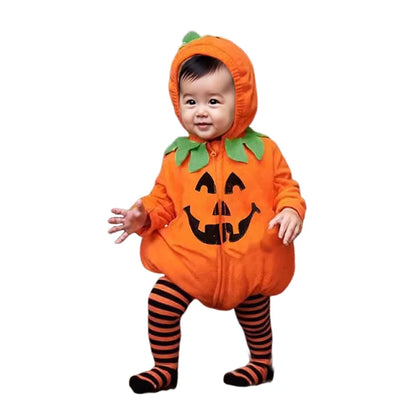 3-24M pumpkin Cosplay Baby Girls Boys Halloween Costume Sets Long Sleeve Cosplay jumpsuit for boys Carnival Party Clothes