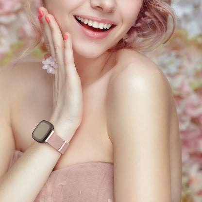 Metal Magnetic Strap For Fitbit Versa 3 4 Watchband Bracelet Wristband For Fitbit Versa Sense/sense 2 Milanese Replacement Strap