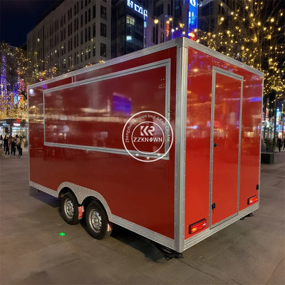 Concession Food Truck Fully Equipped Street Restaurant Coffee Snack Cart Mobile Concession Food Trailer With Full Kitchen