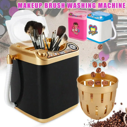 Mini machine à laver électrique pour pinceaux de maquillage - Nettoie et essore les pinceaux - Jouet pour brosses à maquillage - Œuf de beauté - Nettoie les pinceaux de maquillage