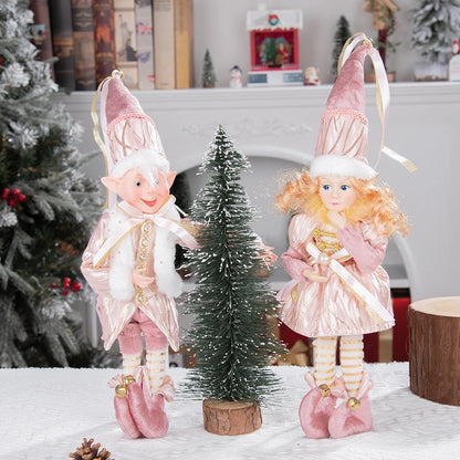 1 Pair Christmas Tree Decorations Cute Angel Doll Girl Pendant Navidad 2024 New Year Christmas Tree Ornaments Xmas Gift For Kids