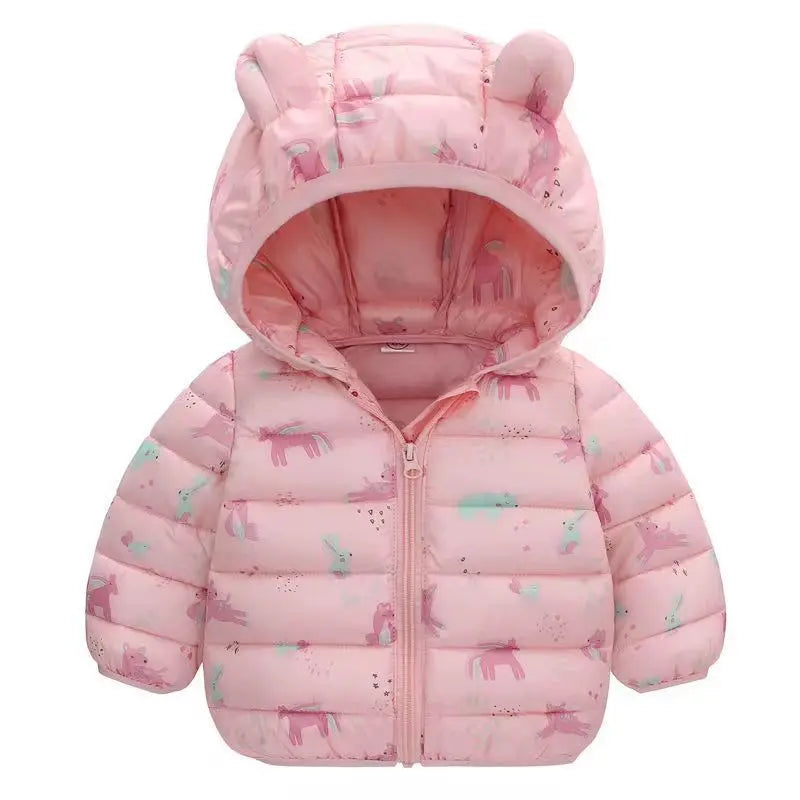 -30℃ Winter Lamb Wool Jackets Baby Girls Plus Velvet Thick Coats Children Hooded Cold Weather Outwear Boys Cotton Clothes 1-6Y