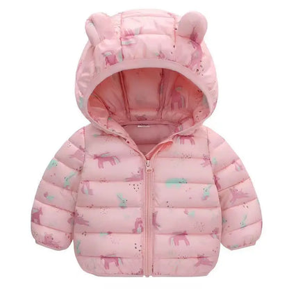 -30℃ Winter Lamb Wool Jackets Baby Girls Plus Velvet Thick Coats Children Hooded Cold Weather Outwear Boys Cotton Clothes 1-6Y